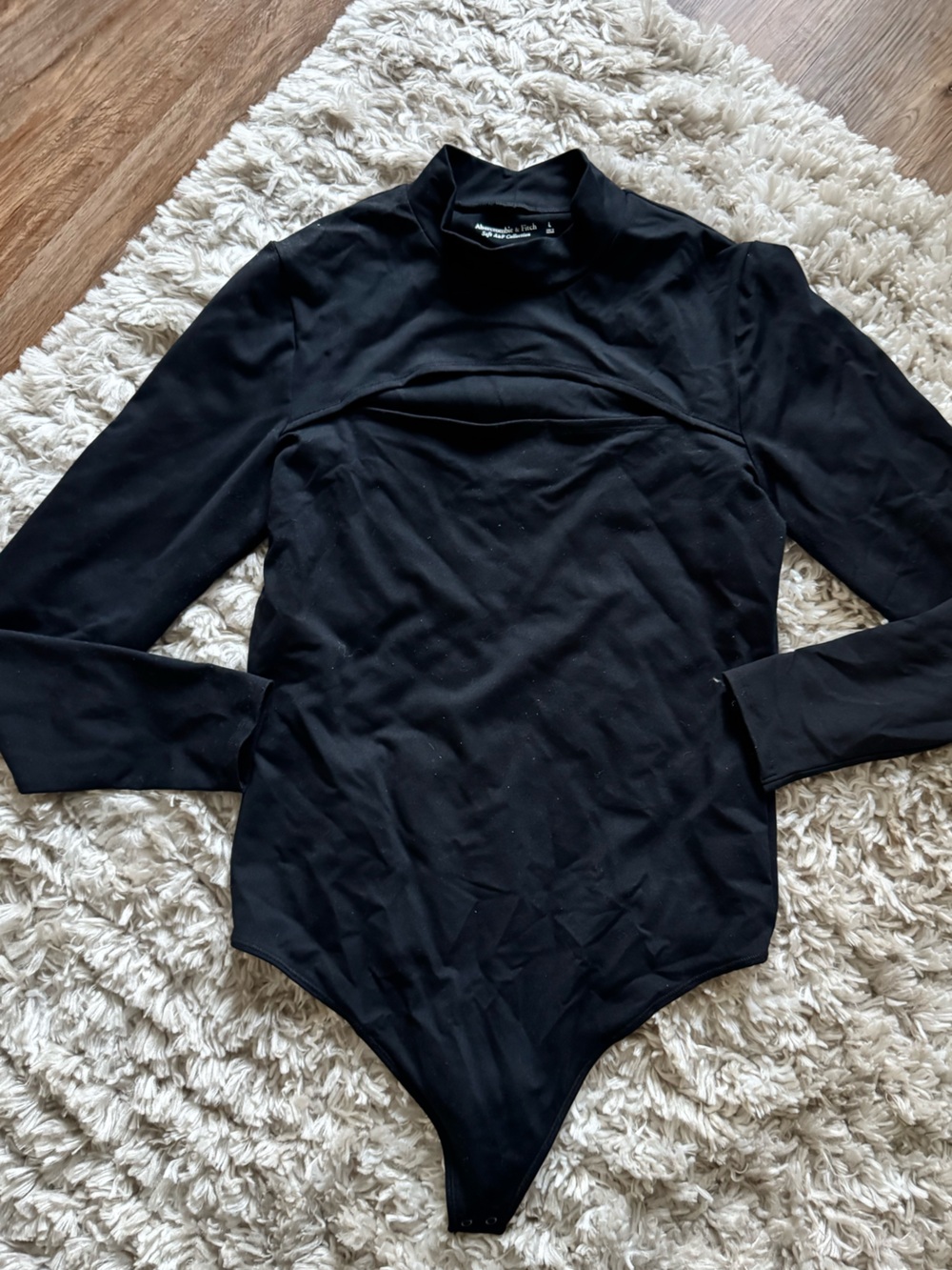 Abercrombie & Fitch Black Long Sleeve Bodysuit